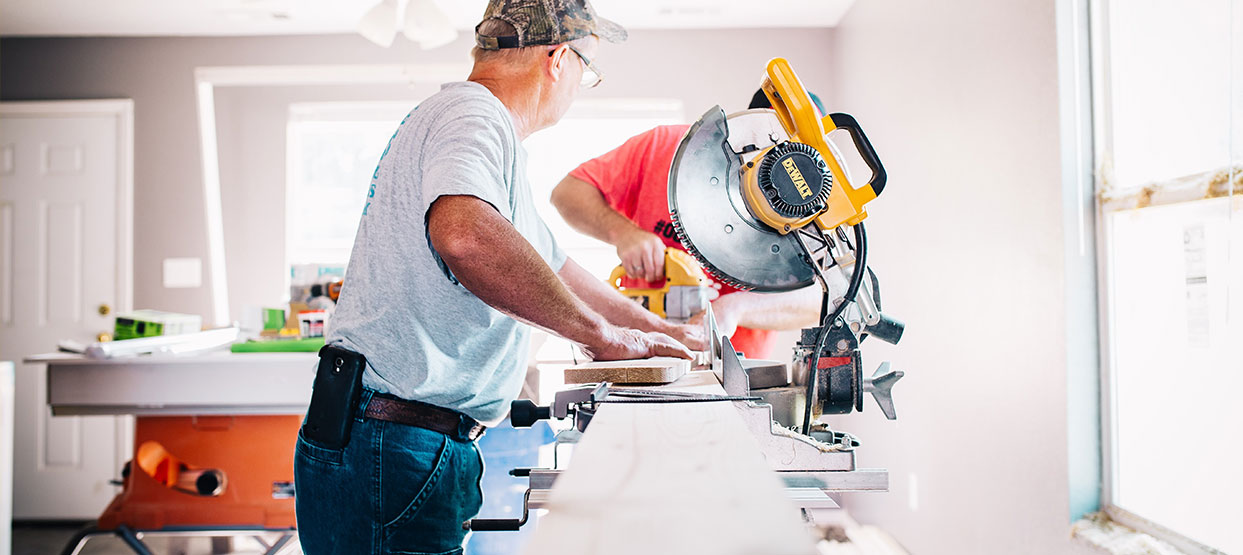 Older man working Older man working